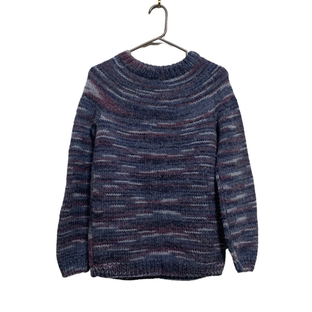 𝅺VINTAGE 80s Dad Grandpa Hand Knit Sweater Womens Medium